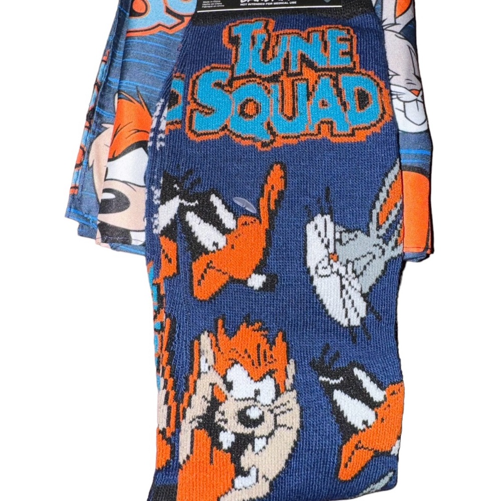 WB Space Jam ‘Tune Squad’ Men’s Crew Sock Set With Bandana